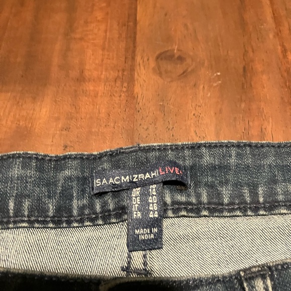 Isaac Mizrahi Women's Straight Leg Blue Jeans - Picture 2 of 4